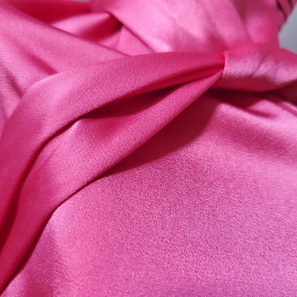 BCBG MaxAzria CERISE DEEP-V PLEATED LONG GOWN - Picture 16 of 16